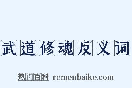 武道修魂反义词是什么意思的图片